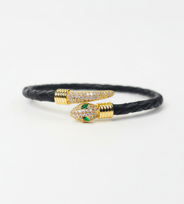 Serpentine – Emerald & Braided Gold