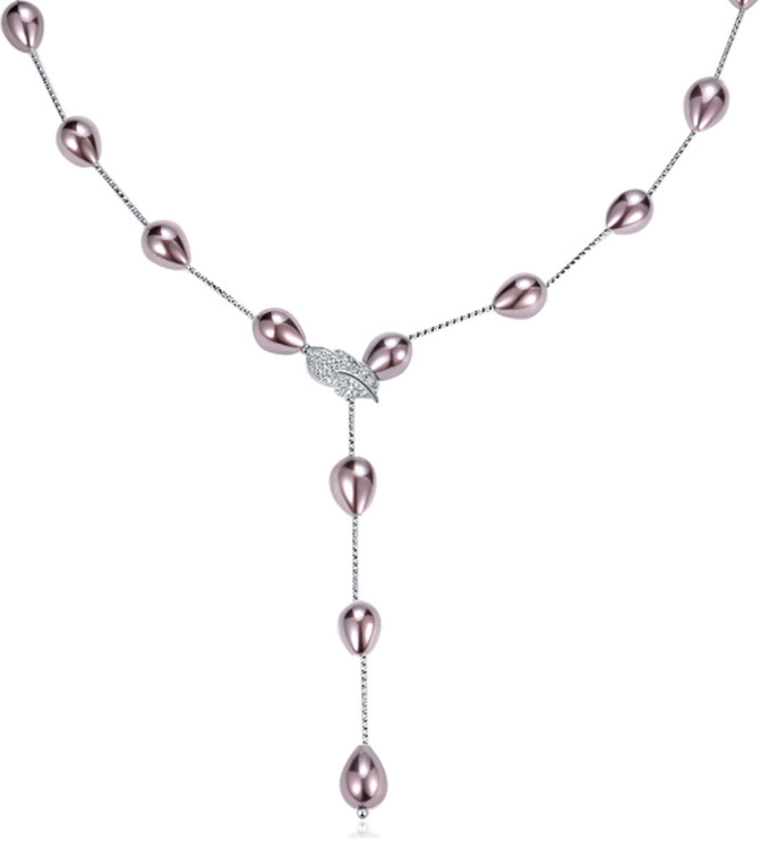 DAHLIA – Rhodium Plated Necklace With Australian Crystals