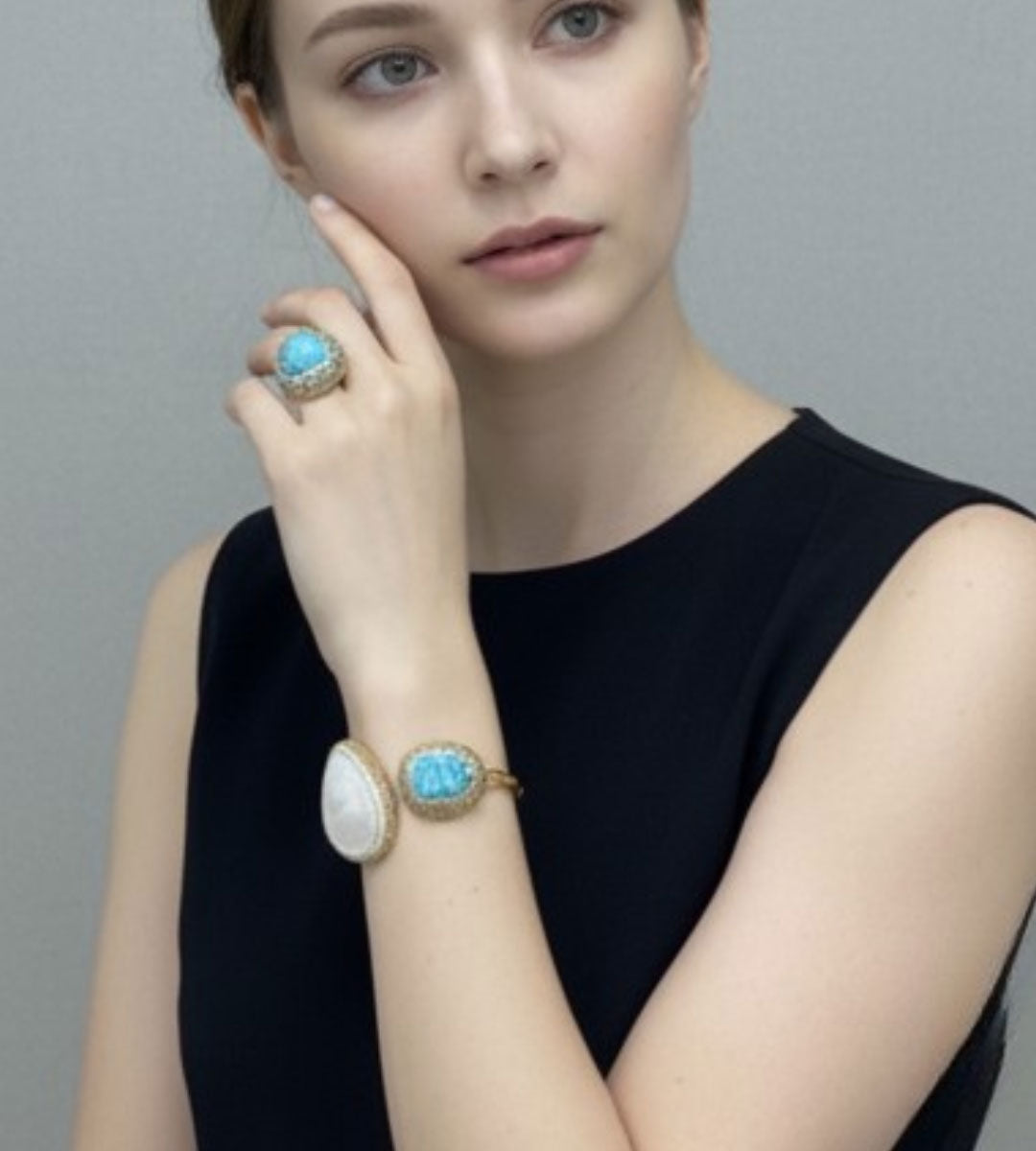 Seastone – Pearl & Turquoise Duo Set