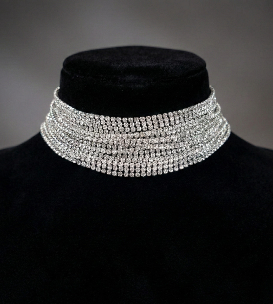 Shineluxe – Rhinestone Choker Necklace