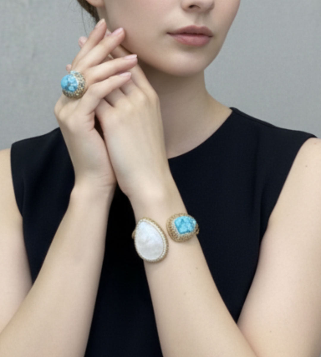 Seastone – Pearl & Turquoise Duo Set