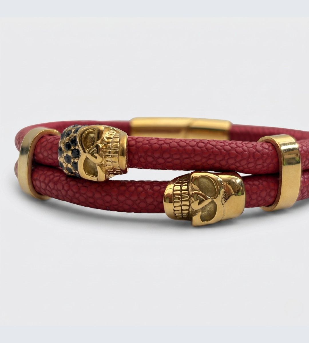 Obsidian – Skull Bracelet
