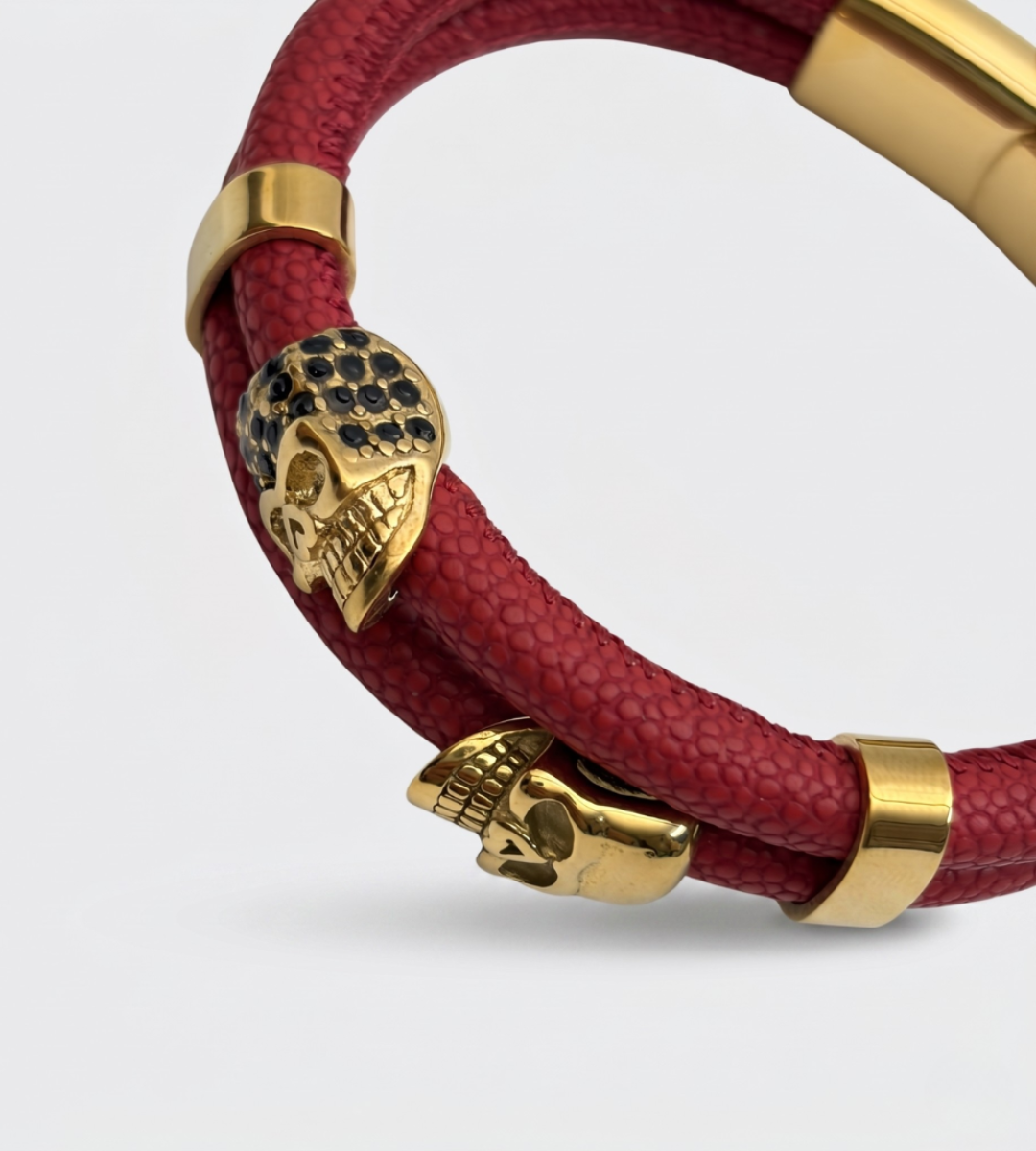 Obsidian – Skull Bracelet