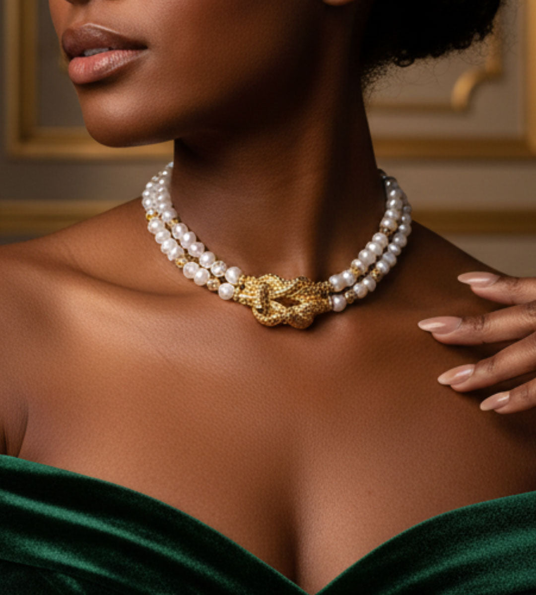 Knotted – Classic Pearl Necklace