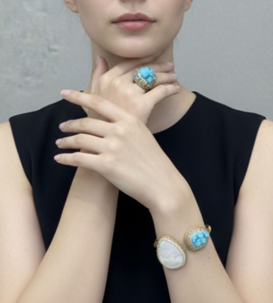 Seastone – Pearl & Turquoise Duo Set