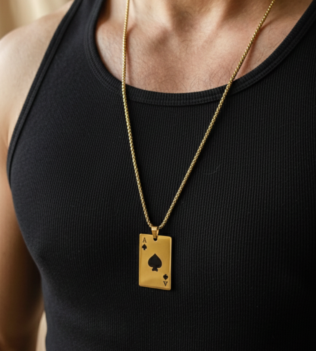 Ace of Spades – Stainless Steel Pendant
