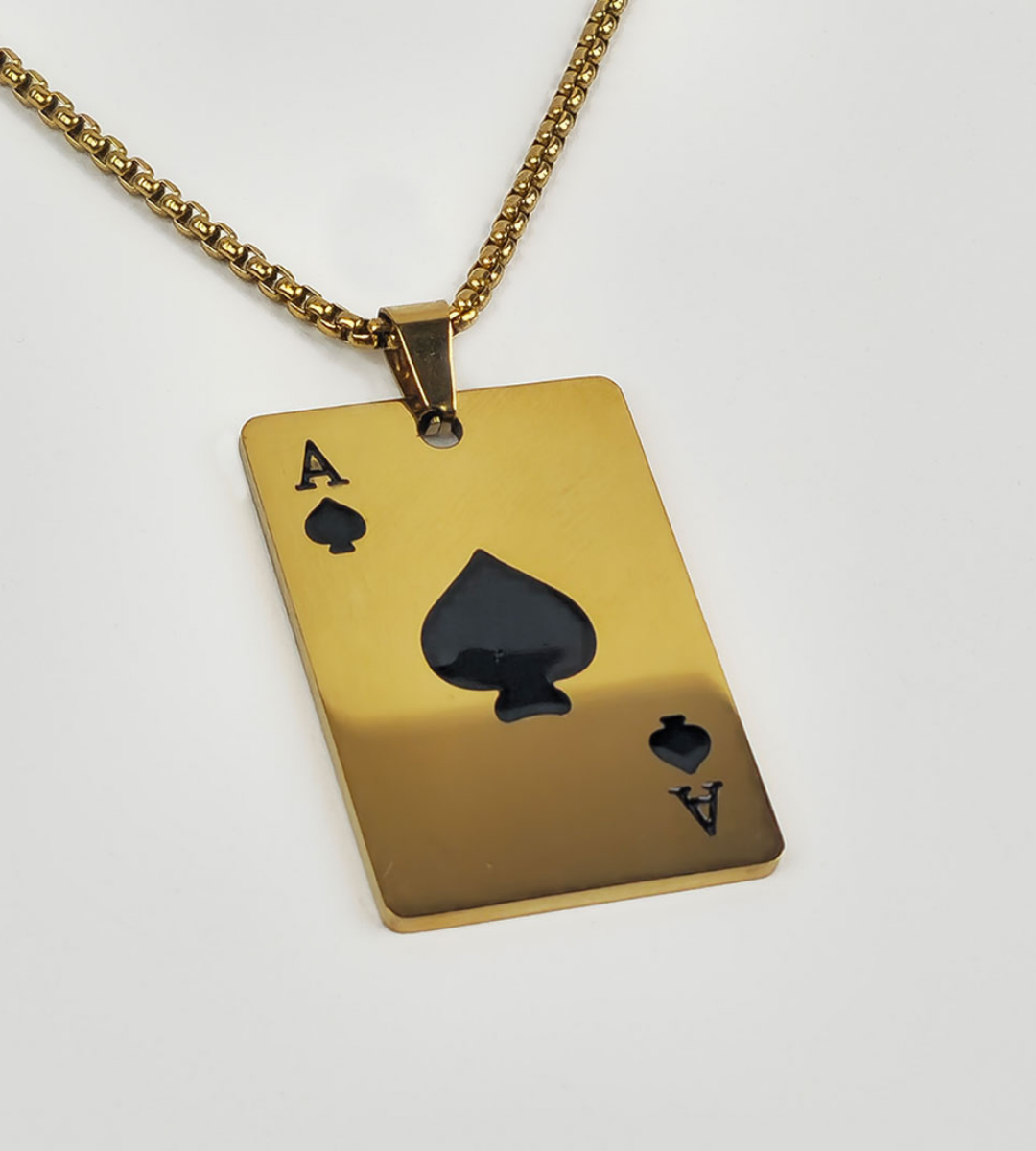 Ace of Spades – Stainless Steel Pendant