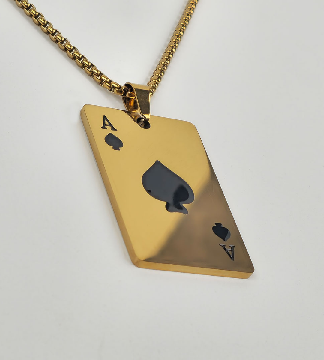 Ace of Spades – Stainless Steel Pendant