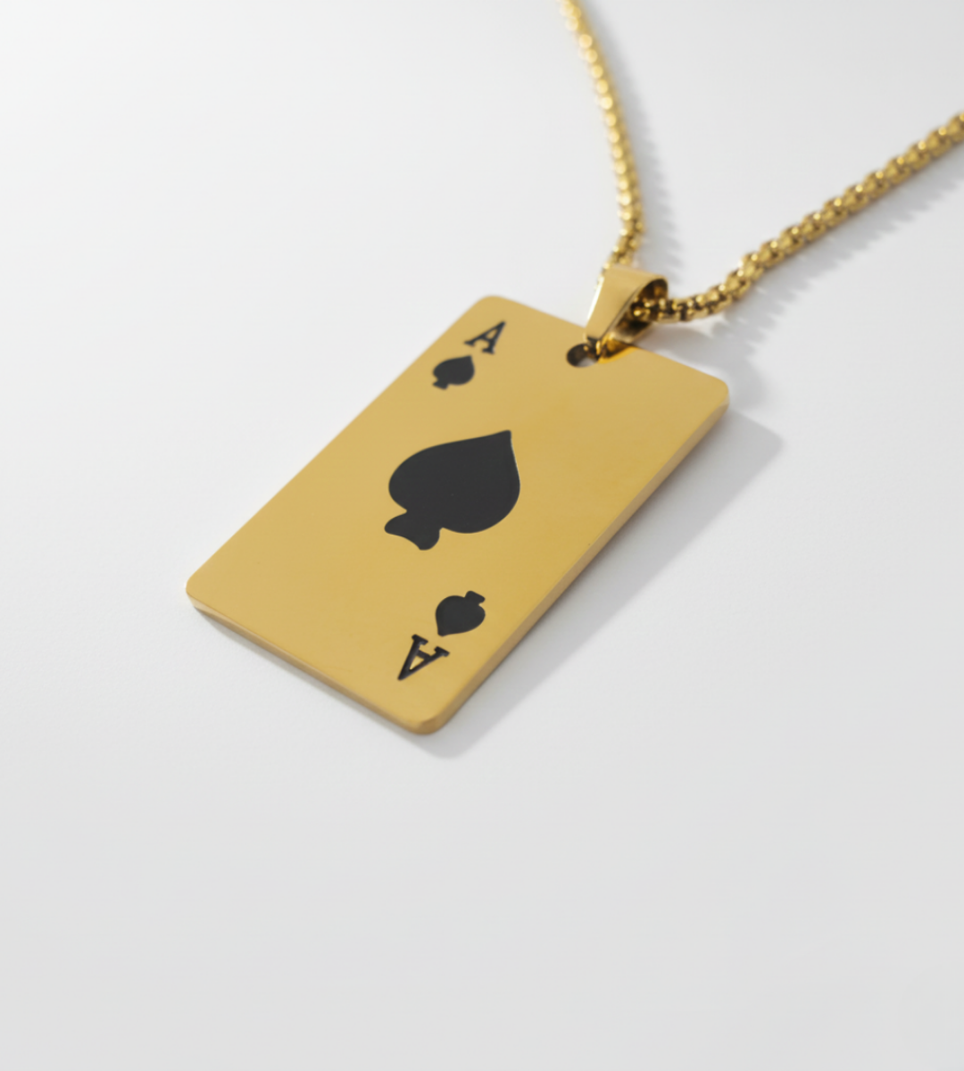 Ace of Spades – Stainless Steel Pendant