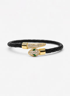 Serpentine – Emerald & Braided Gold