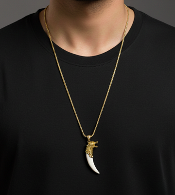 Golden Tusk Pendant