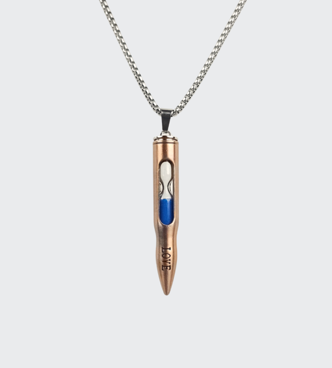 Golden Hourglass Bullet Pendant