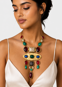 ROYAL TALISMAN- A JEWEL-TONED STATEMENT NECKLACE