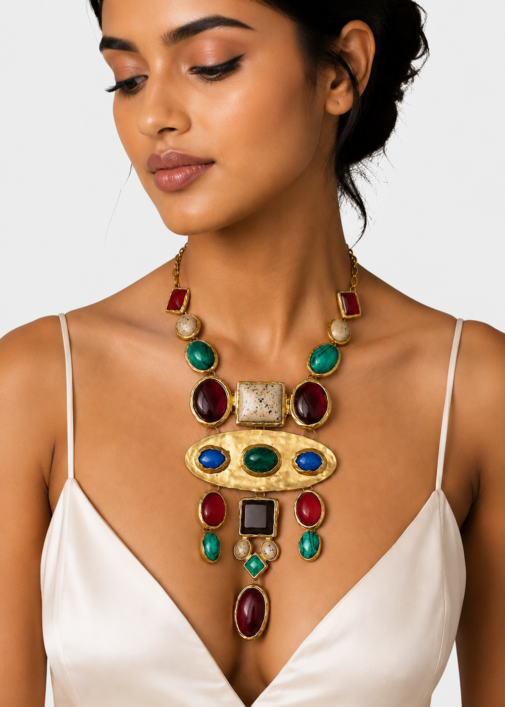 ROYAL TALISMAN- A JEWEL-TONED STATEMENT NECKLACE