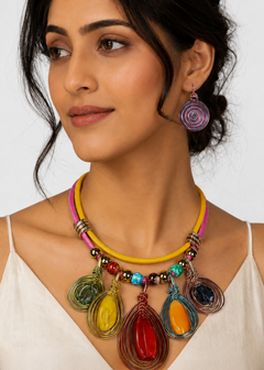 RIO SOUL – A VIBRANT BOHO NECKLACE & Earrings SET
