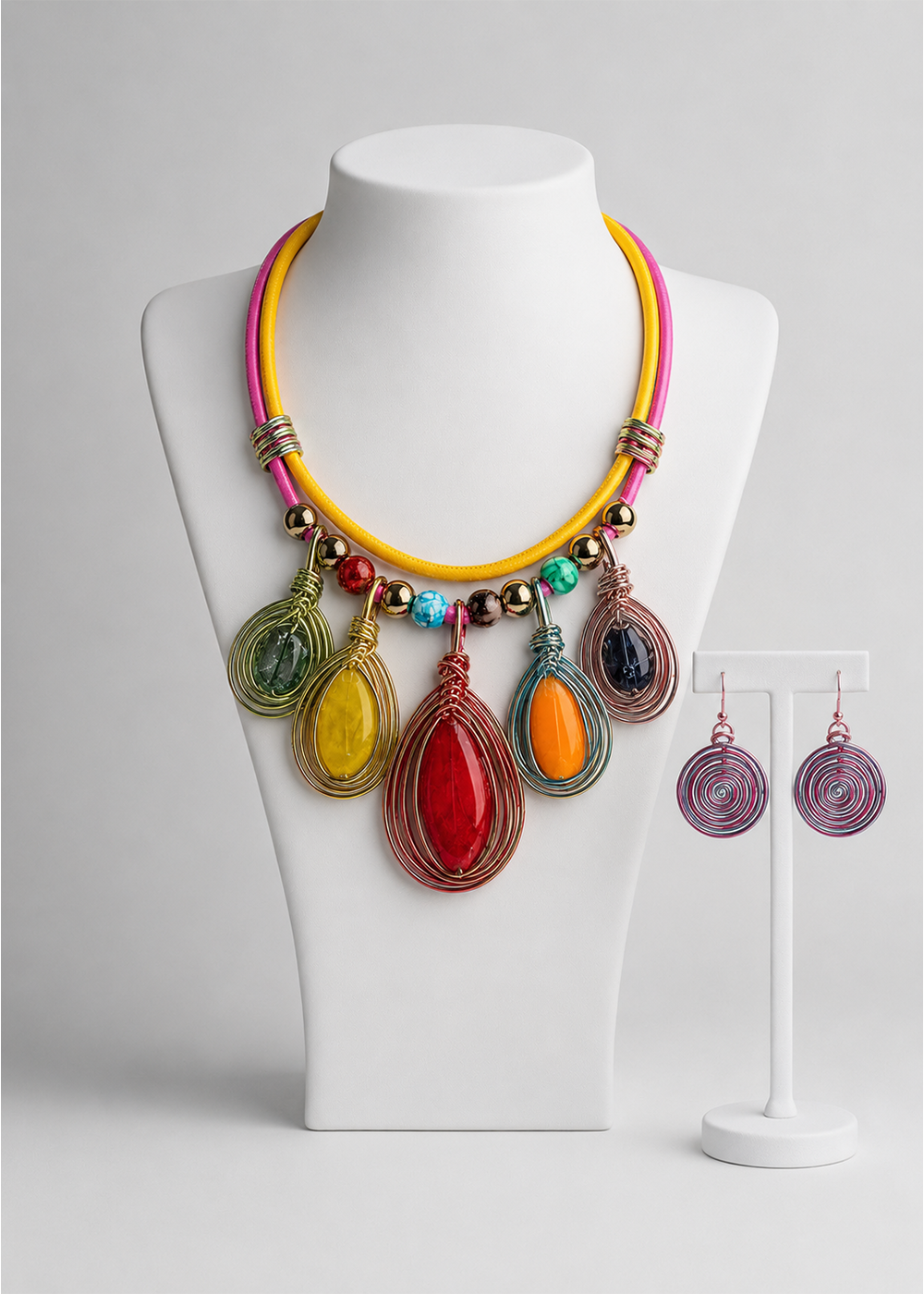 RIO SOUL – A VIBRANT BOHO NECKLACE & Earrings SET