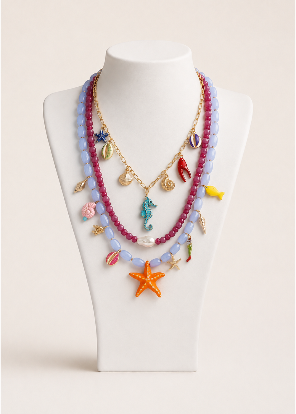 Marina – Beach Charm Layered Necklace