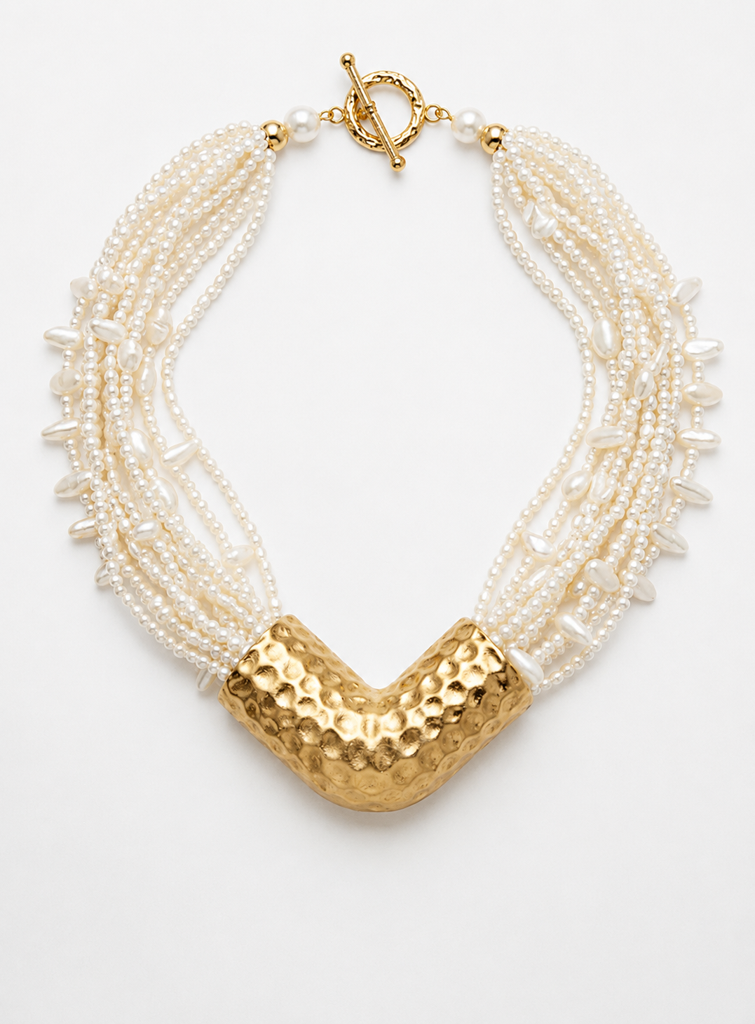 Golden Beehive – Vintage Pearl Necklace