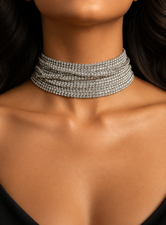 Shineluxe – Rhinestone Choker Necklace