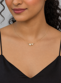 AURELIA- Minimalist Heart-shaped Chain in Oxidized Brass Metal