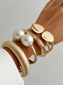 Pearlux – Abstract Chunky 4 in 1 Bracelet Set
