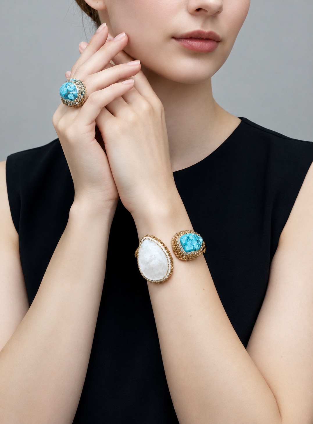 Seastone – Ring & Bangle Set