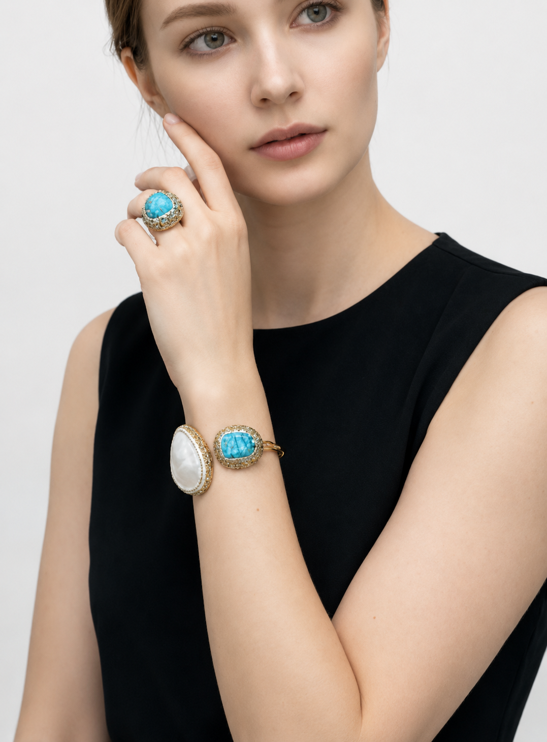 Seastone – Ring & Bangle Set