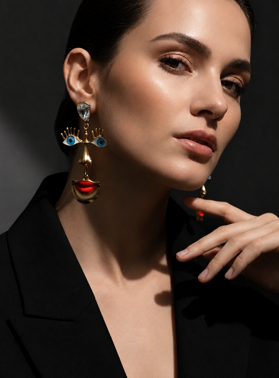 Muse – Abstract Face Statement Earrings
