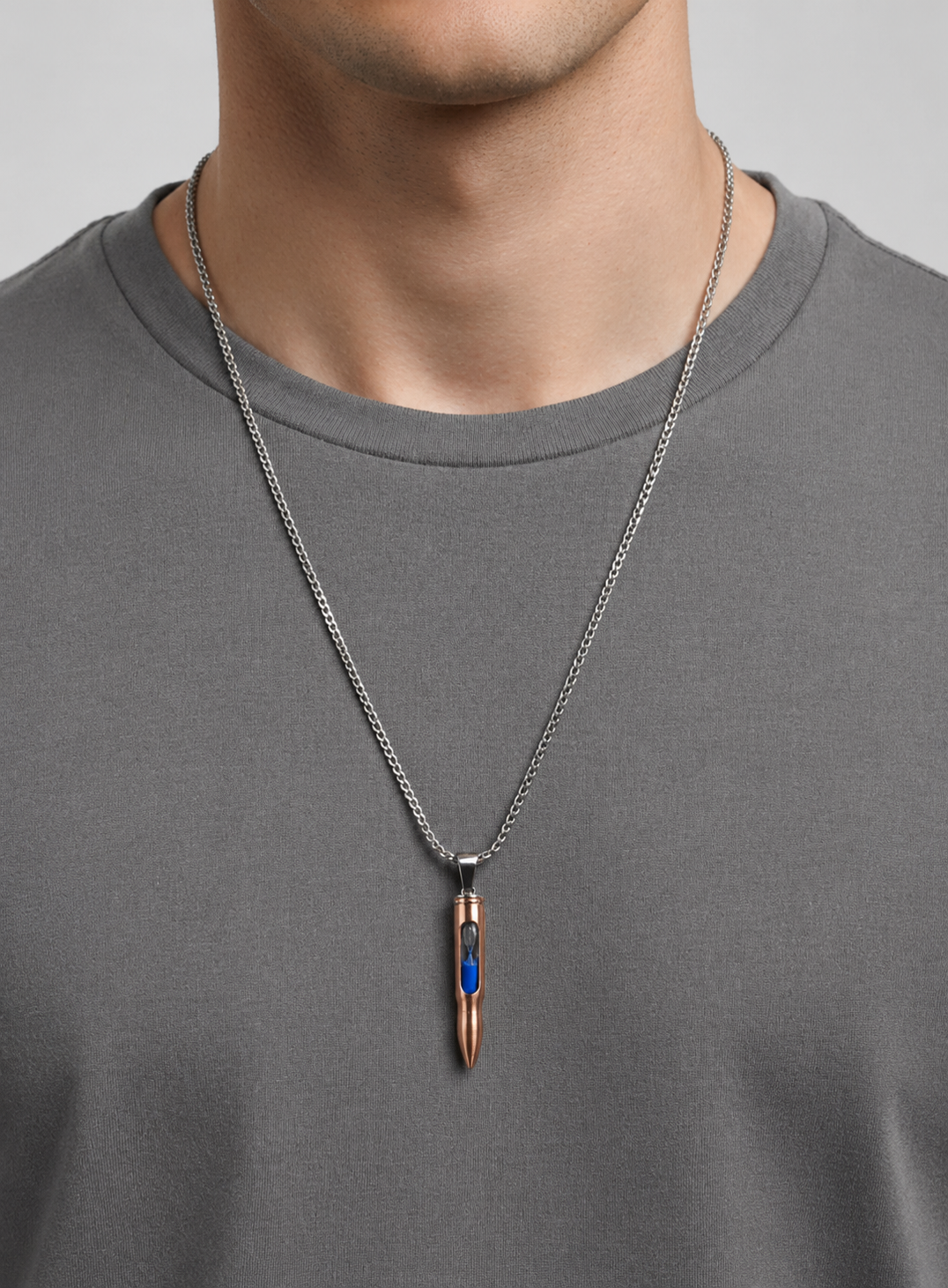 Golden Hourglass Bullet Pendant