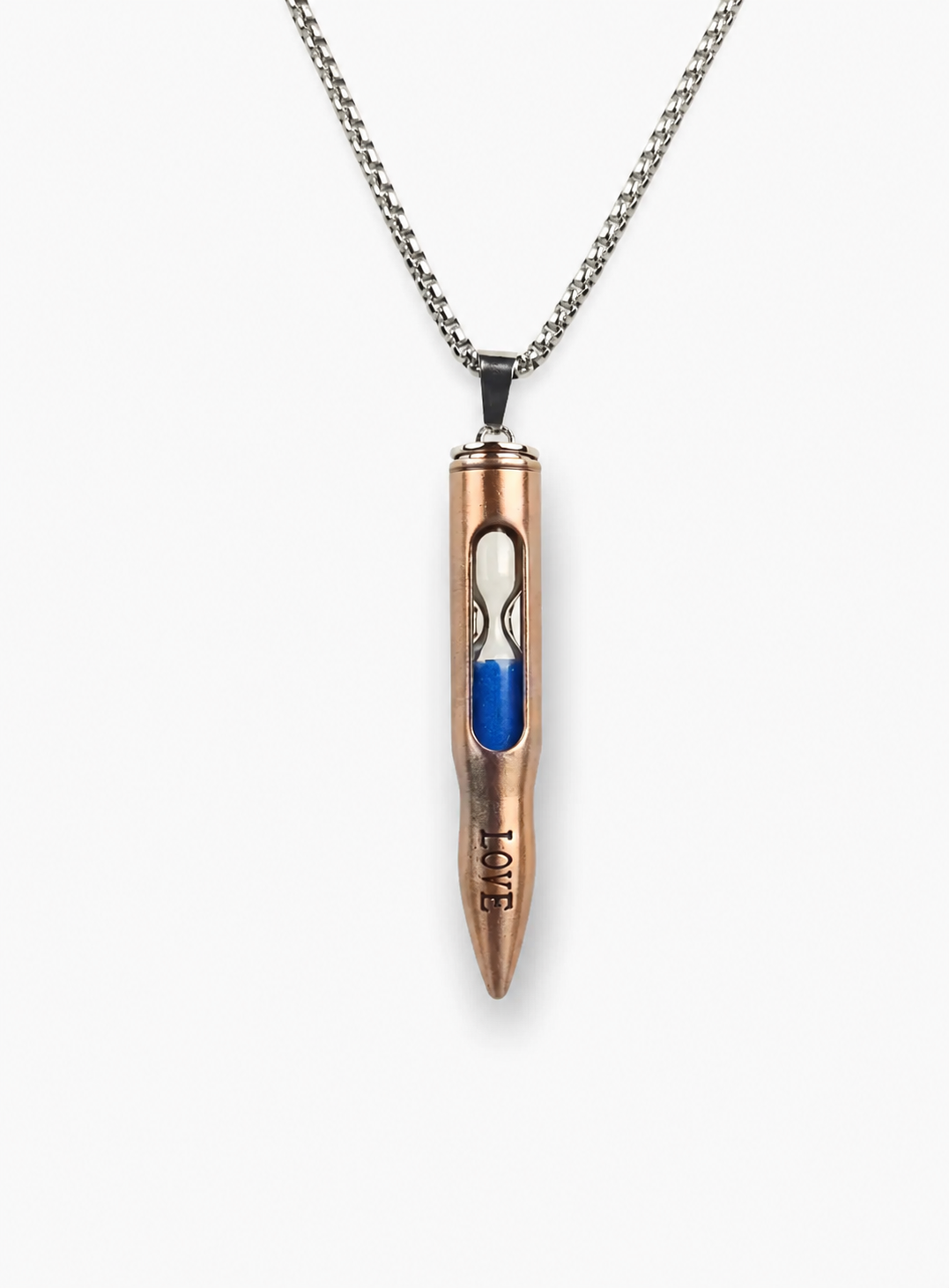 Golden Hourglass Bullet Pendant