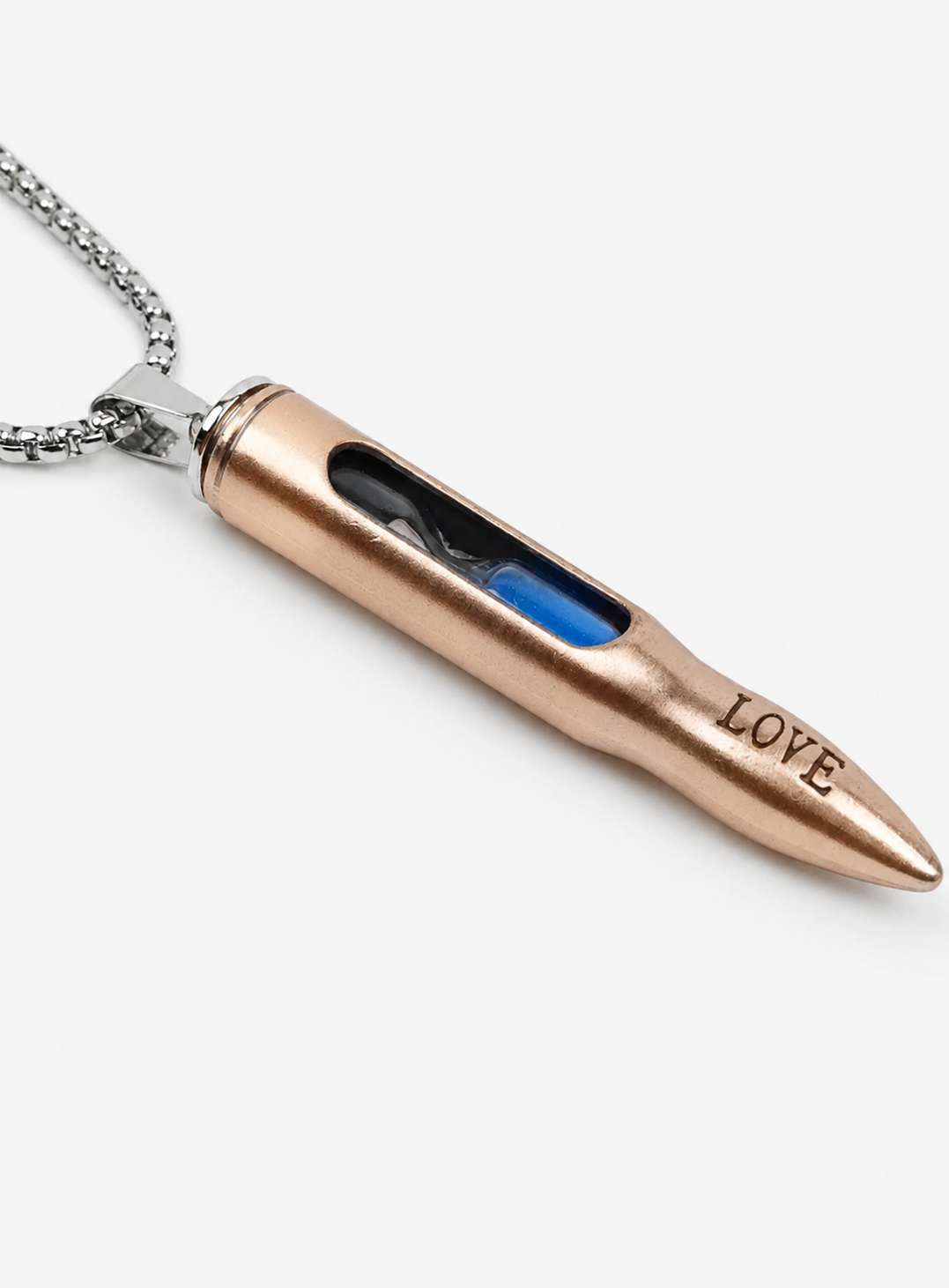 Golden Hourglass Bullet Pendant