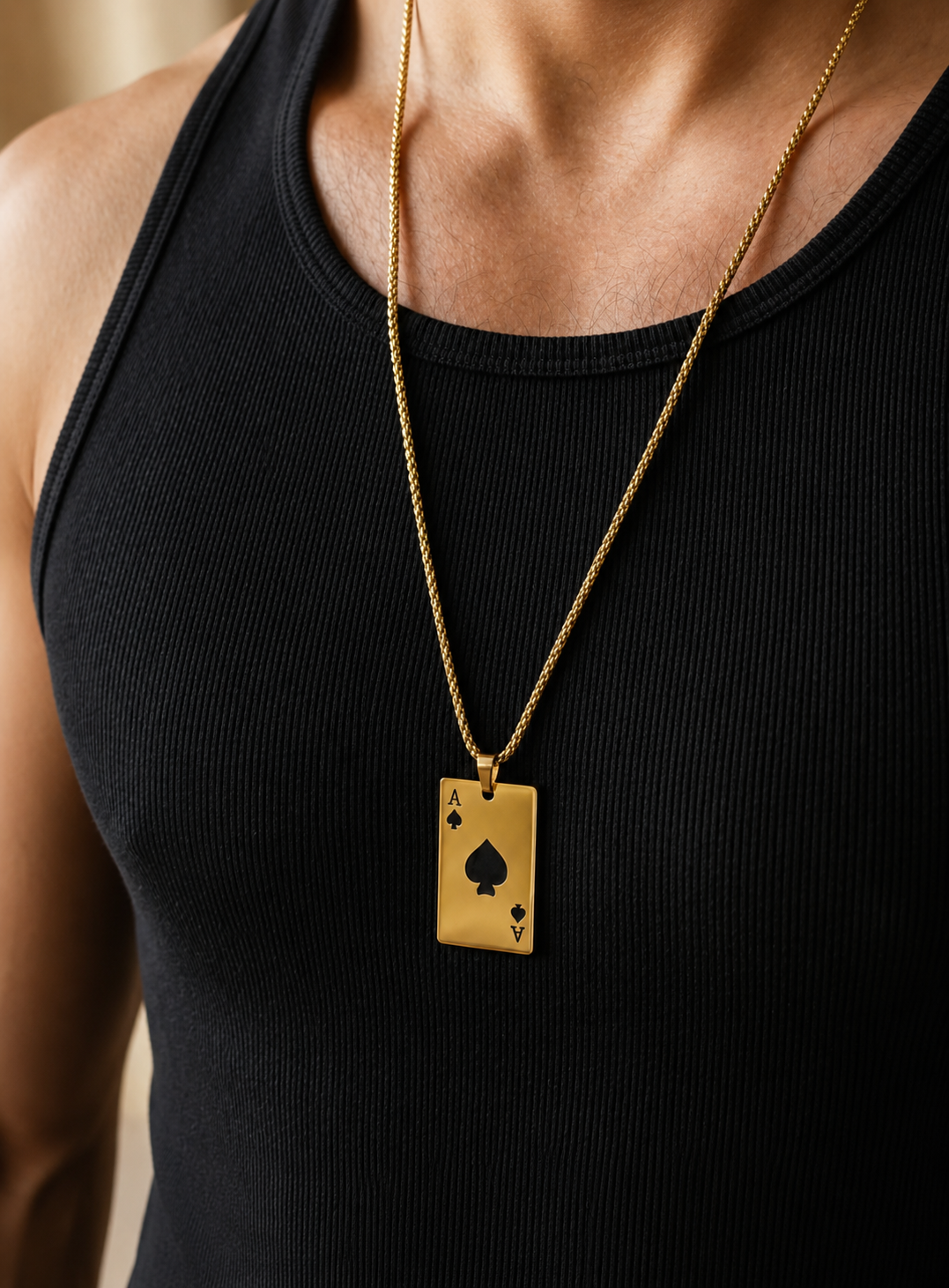 Ace of Spades – Stainless Steel Pendant