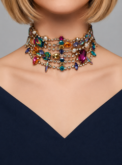 Emerastone – Multicolor Emerald Choker