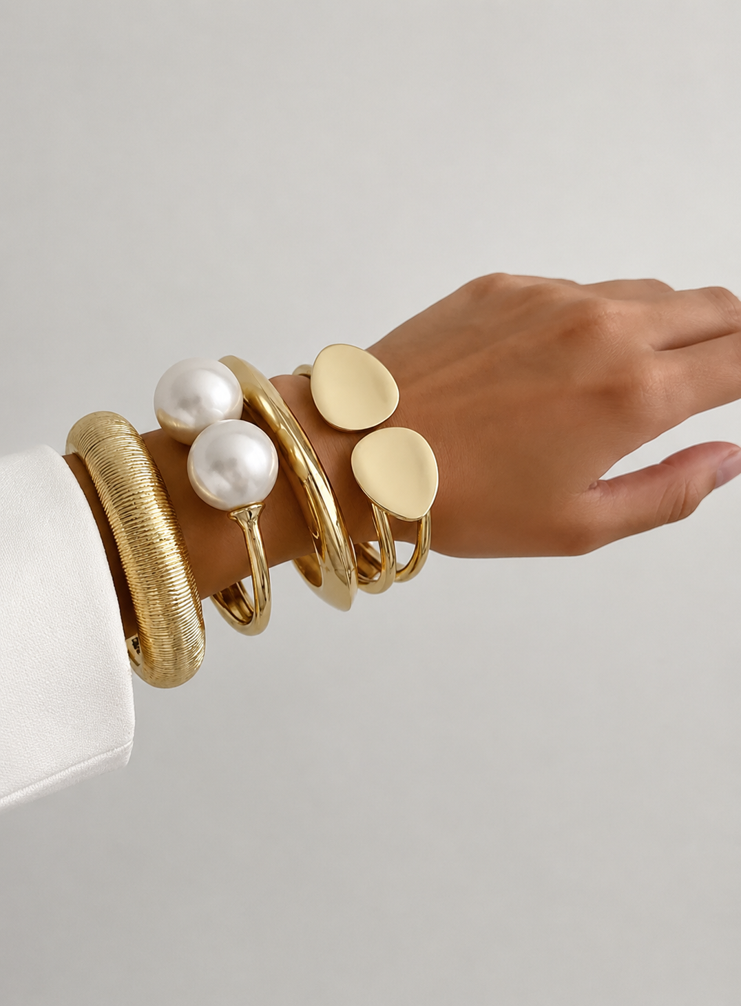 Pearlux – Abstract Chunky 4 in 1 Bracelet Set