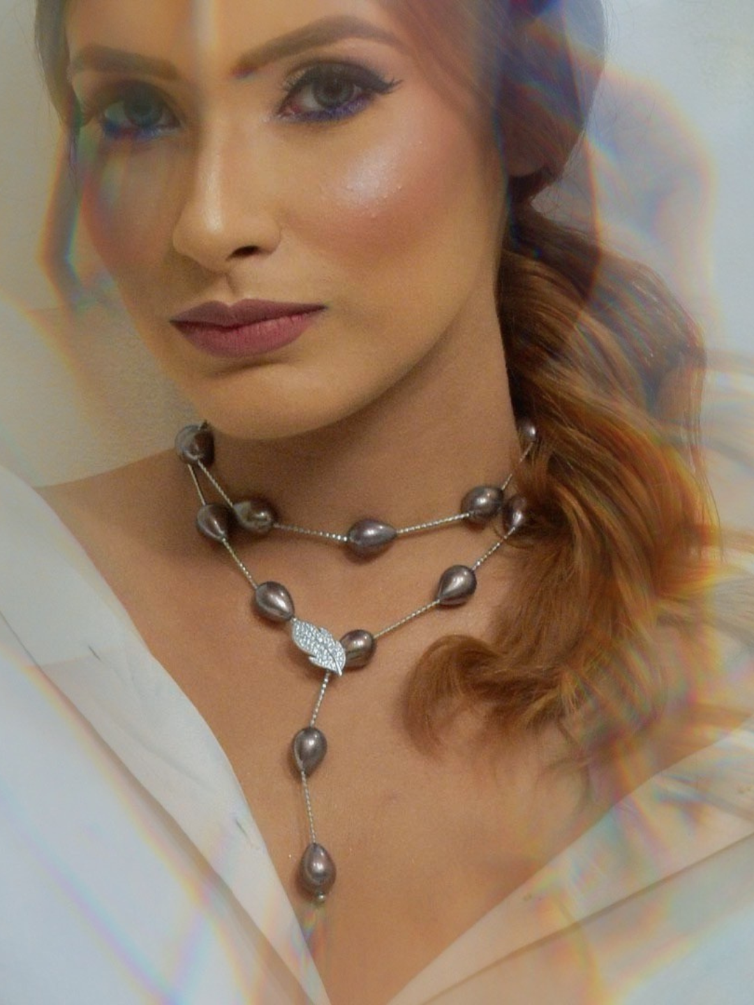 DAHLIA – Rhodium Plated Necklace With Australian Crystals