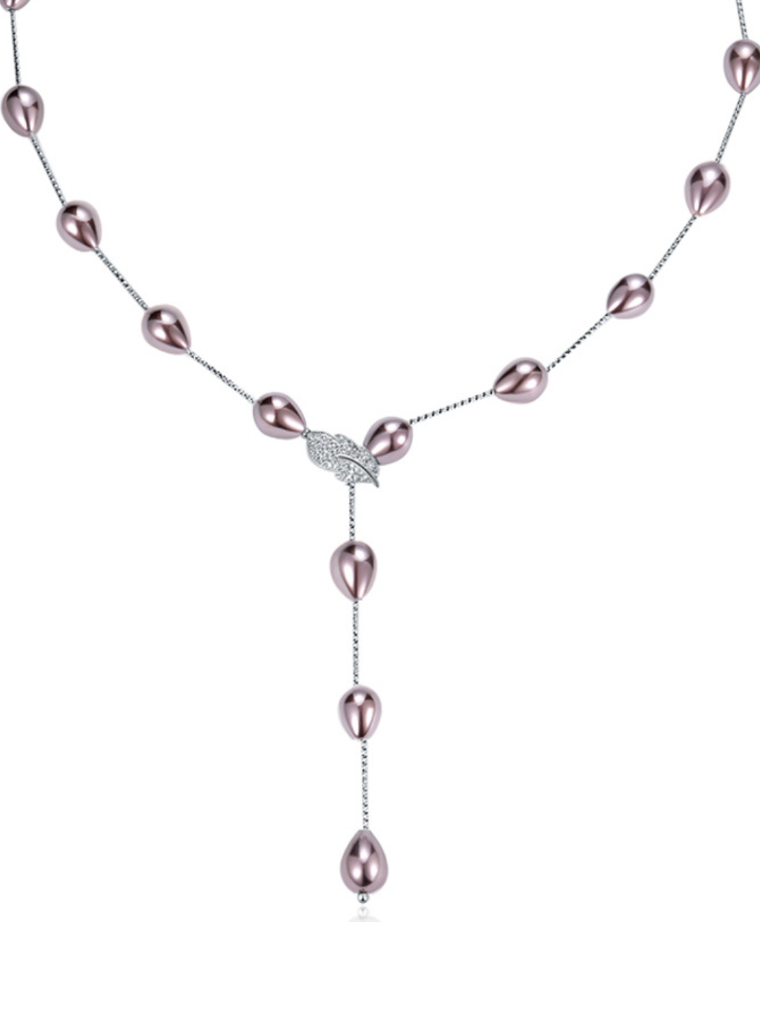 DAHLIA – Rhodium Plated Necklace With Australian Crystals