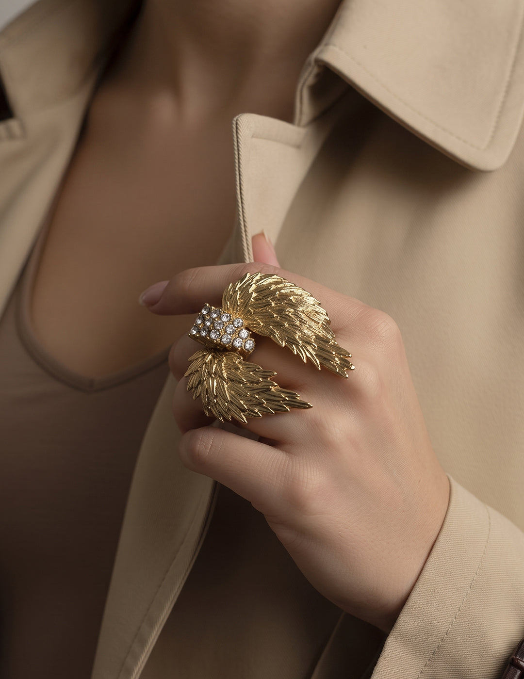 Divine – Angel Wing Statement Ring
