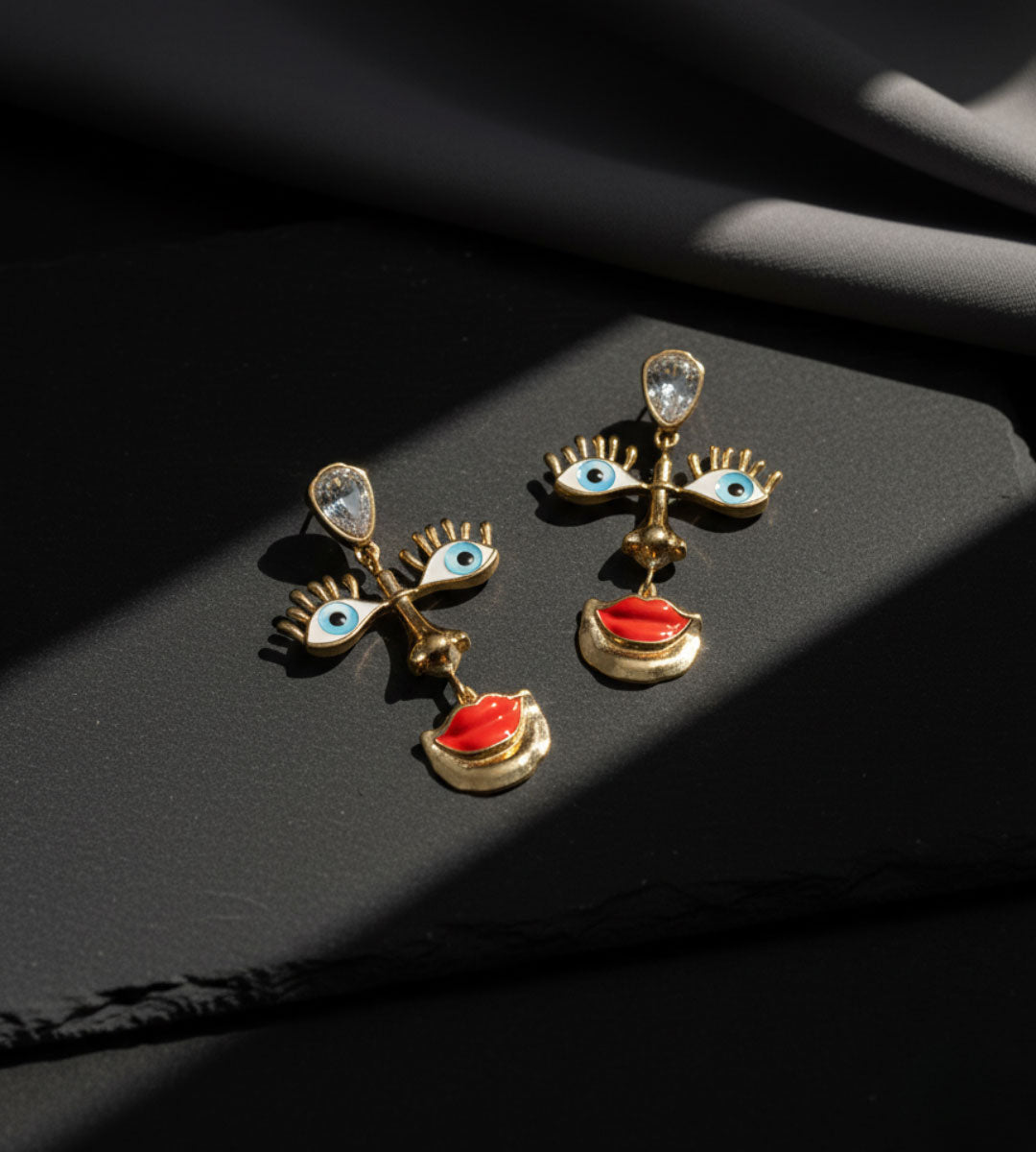 Muse – Abstract Face Statement Earrings