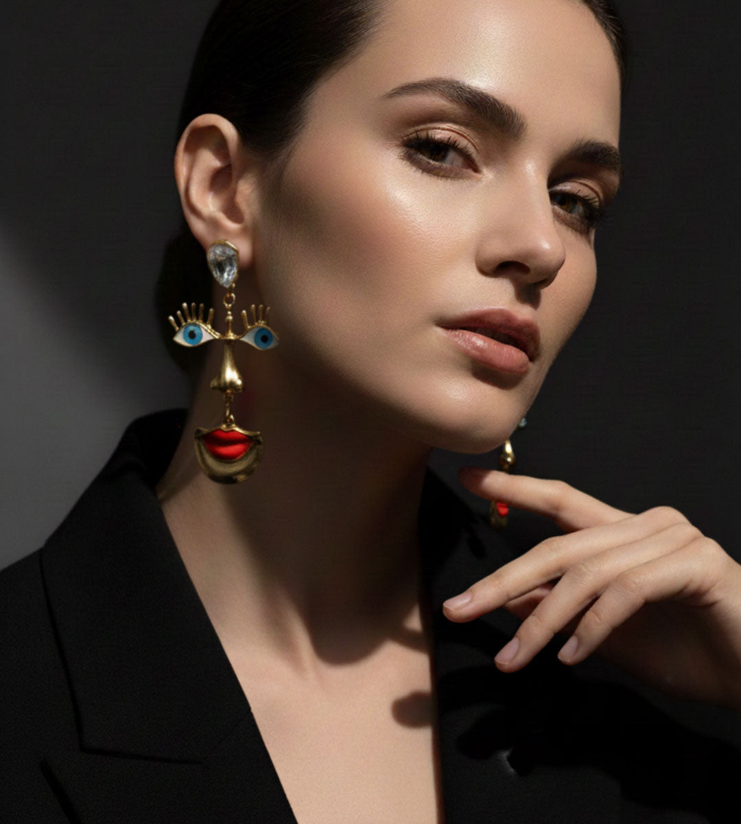 Muse – Abstract Face Statement Earrings