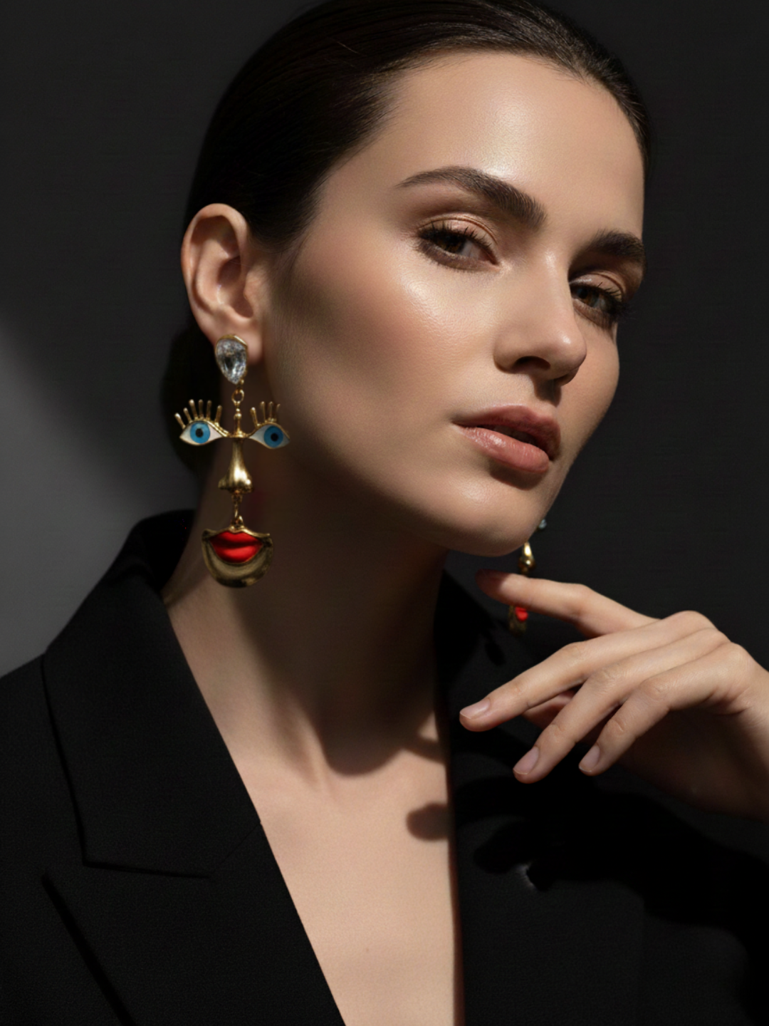 Muse – Abstract Face Statement Earrings