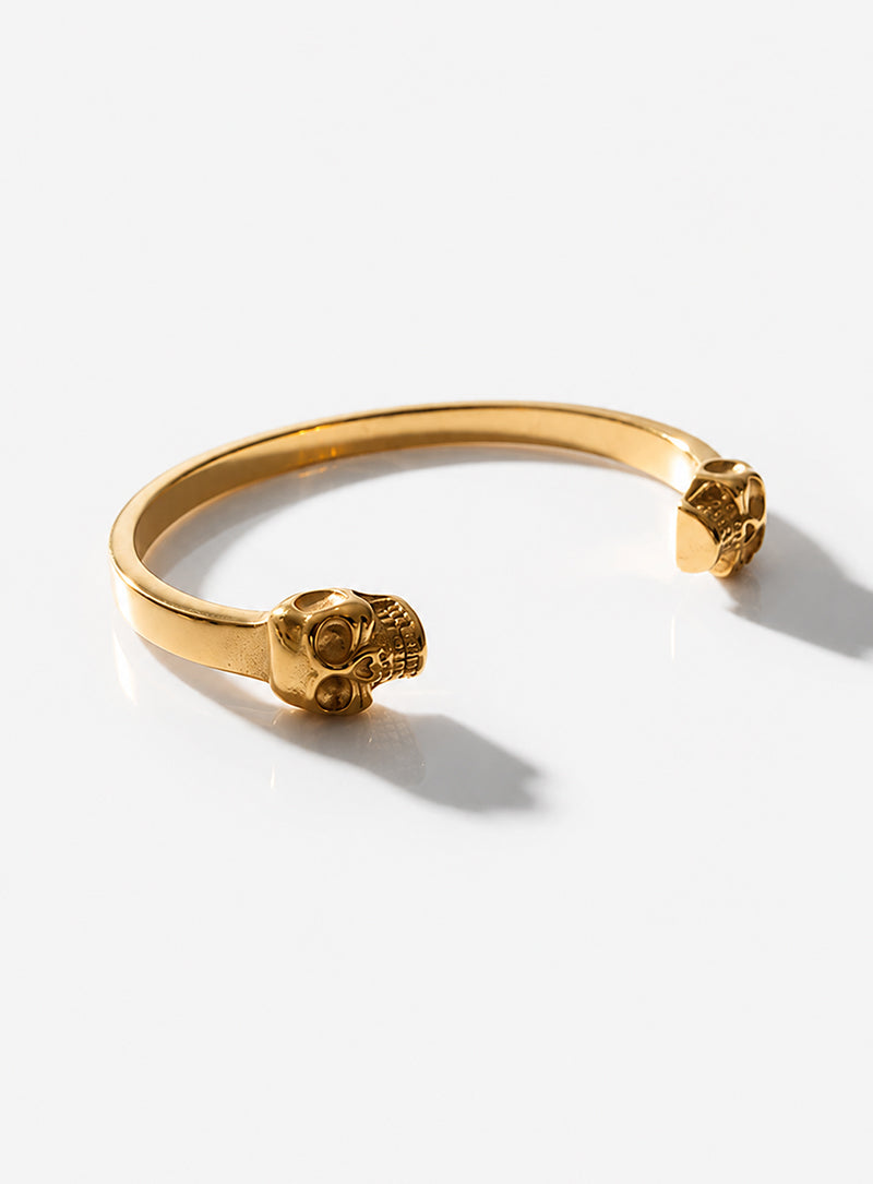 Aurum Mortis – 18k Gold Plated Skull Cuff