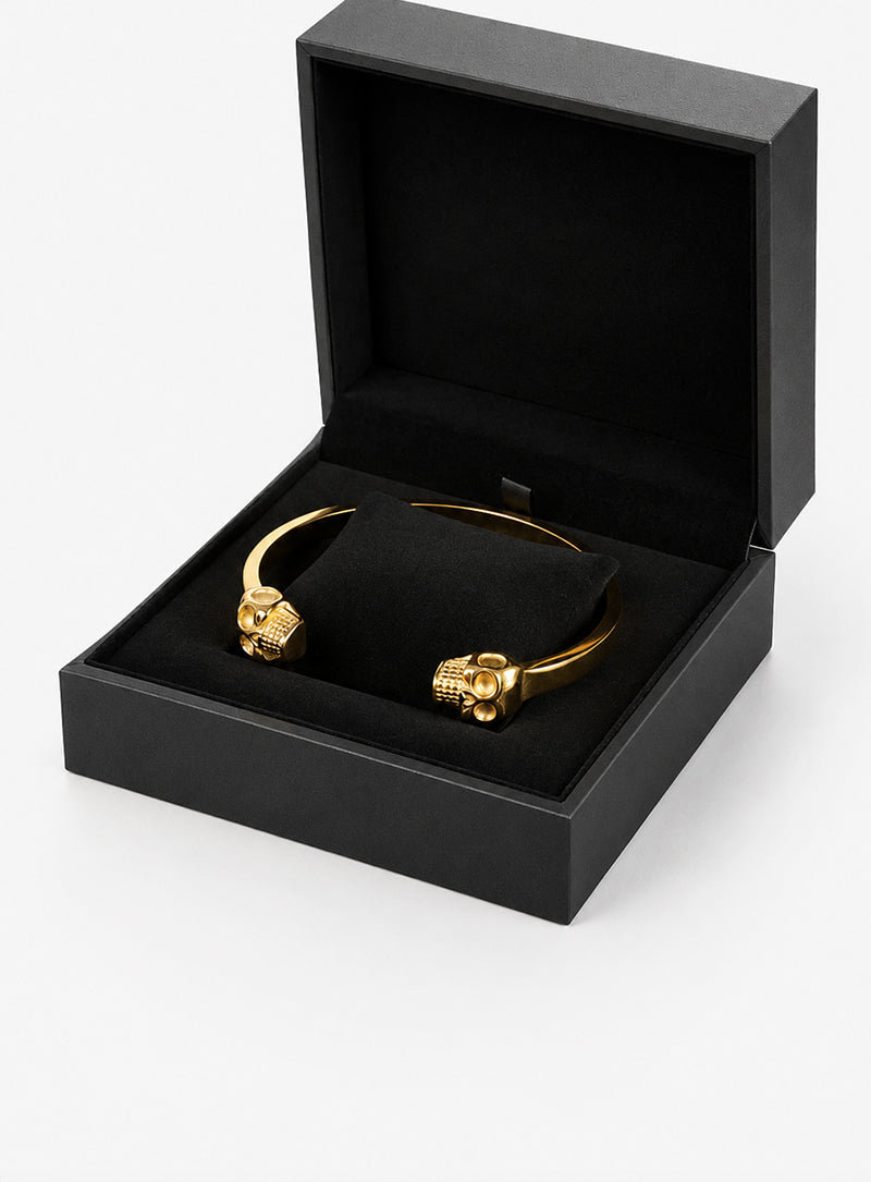 Aurum Mortis – 18k Gold Plated Skull Cuff