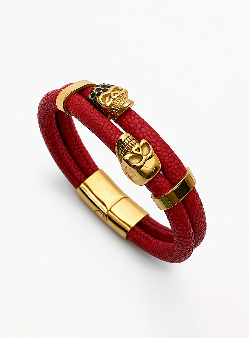 Obsidian – Skull Bracelet