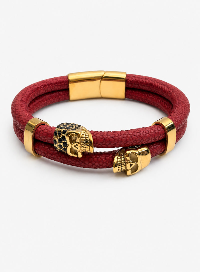 Obsidian – Skull Bracelet