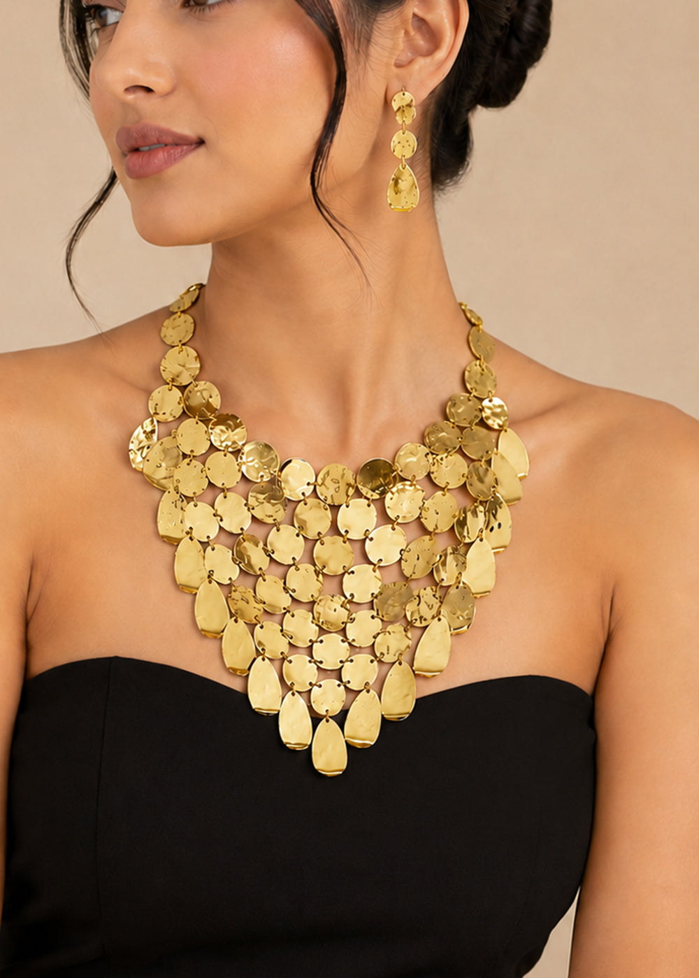 Orabella – Luxe Gold Bib Necklace Set
