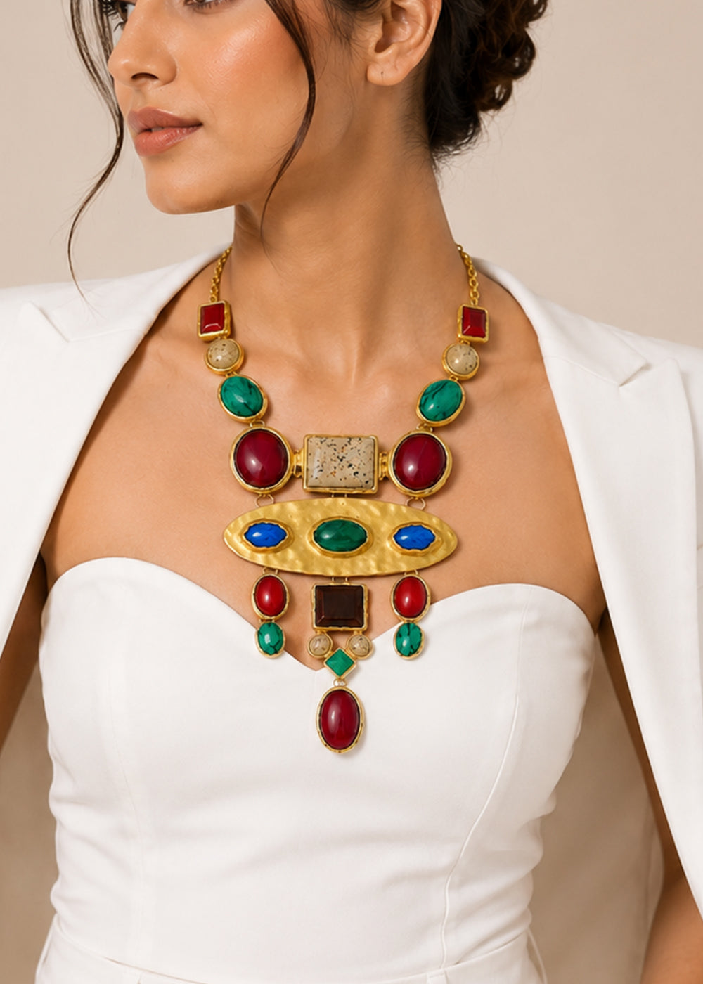 ROYAL TALISMAN- A JEWEL-TONED STATEMENT NECKLACE