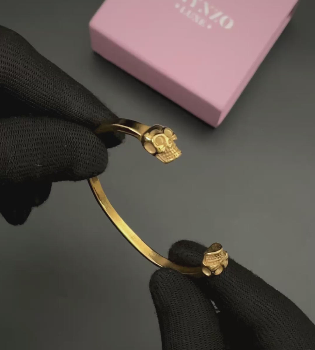 Aurum Mortis – 18k Gold Plated Skull Cuff
